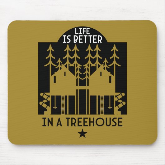 Treehouse Playhouse Zurück zur Schule Mousepad (Vorne)