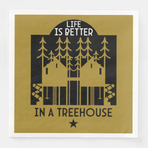 Treehouse Playhouse Zurück zur Schule Serviette