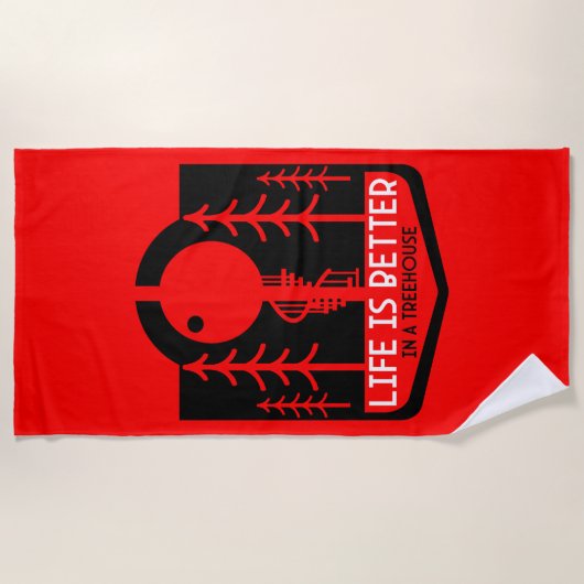 Treehouse Playhouse Zurück zur Schule Strandtuch (Vorderseite)