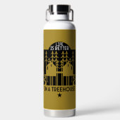 Treehouse Playhouse Zurück zur Schule Trinkflasche (Rückseite)