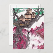 Treehouse Postkarte (Vorne/Hinten)