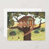 Treehouse Postkarte (Vorne/Hinten)