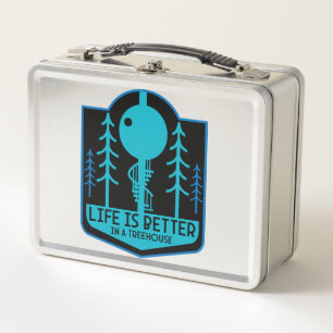 Treehouse Zuhause Metall Brotdose
