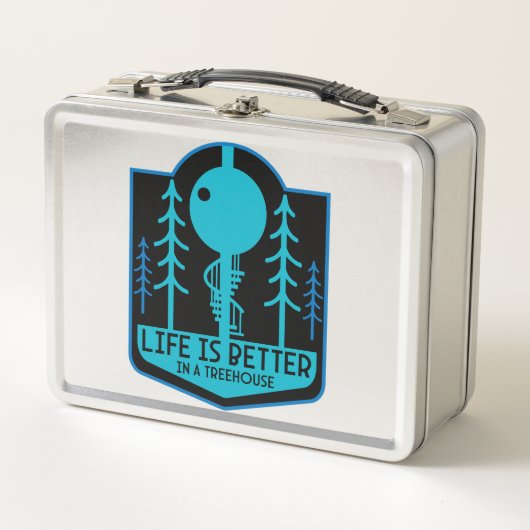 Treehouse Zuhause Metall Brotdose (Vorderseite)