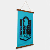 Treehouse Zuhause Wandteppich Mit Holzrahmen (Gewinkelt)