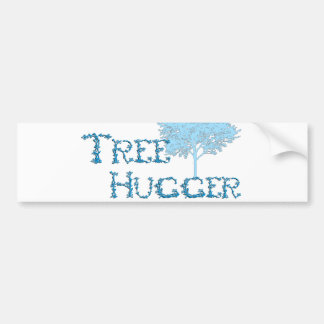 TreeHugger mit Baum Autoaufkleber