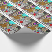 Treehugger Rick London Cartoon Funny Gifts Geschenkpapier (Ecke)