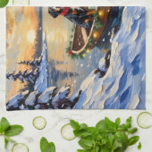 Treeing Walker Coonhound Christmas Boat Holiday Geschirrtuch (Gefaltet)