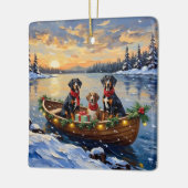 Treeing Walker Coonhound Christmas Boat Holiday Keramikornament (Links)
