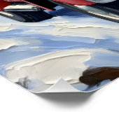 Treeing Walker Coonhound Christmas Red Truck Poster (Ecke)