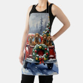 Treeing Walker Coonhound Christmas Red Truck Schürze (InSitu)