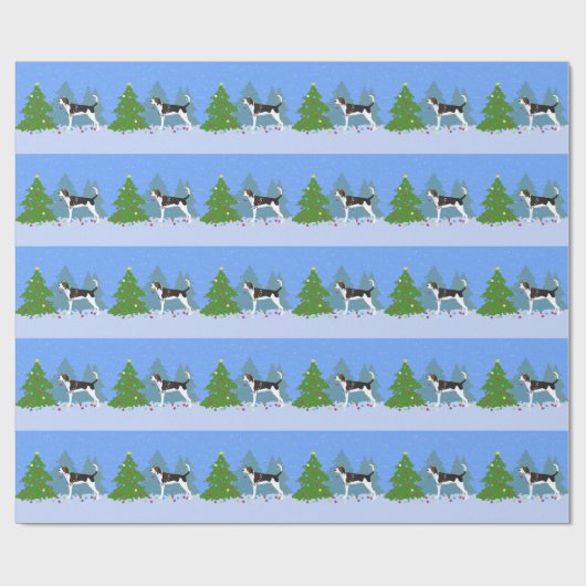 Treeing Walker Coonhound Dekorieren Weihnachtsbaum Geschenkpapier (Flach)