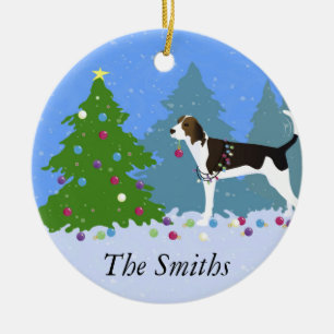 Treeing Walker Coonhound Dekorieren Weihnachtsbaum Keramik Ornament