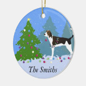 Treeing Walker Coonhound Dekorieren Weihnachtsbaum Keramik Ornament (Links)