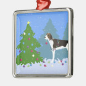 Treeing Walker Coonhound Dekorieren Weihnachtsbaum Ornament Aus Metall (Links)