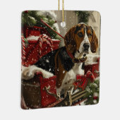 Treeing Walker Coonhound Dog Christmas Festive Keramikornament (Rechts)