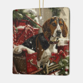 Treeing Walker Coonhound Dog Christmas Festive Keramikornament (Links)