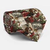 Treeing Walker Coonhound Dog Christmas Festive Krawatte (Gerollt)