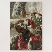 Treeing Walker Coonhound Dog Christmas Festive Puzzle (Vertikal)
