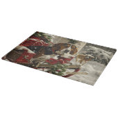 Treeing Walker Coonhound Dog Christmas Festive Schneidebrett (Ecke)