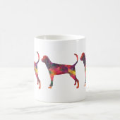 Treeing Walker Coonhound Geometrische Silhouette Kaffeetasse (Mittel)
