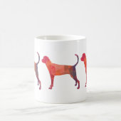 Treeing Walker Coonhound Geometrische Silhouette Kaffeetasse (Mittel)