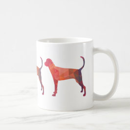 Treeing Walker Coonhound Geometrische Silhouette Kaffeetasse