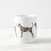 Treeing Walker Coonhound Geometrische Silhouette Kaffeetasse (Mittel)