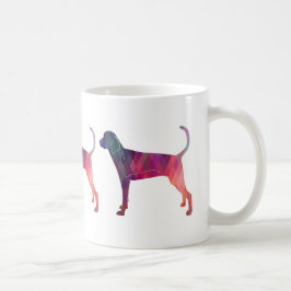 Treeing Walker Coonhound Geometrische Silhouette Kaffeetasse