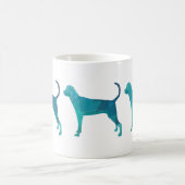 Treeing Walker Coonhound Geometrische Silhouette Kaffeetasse (Mittel)