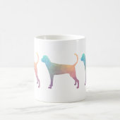 Treeing Walker Coonhound Geometrische Silhouette Kaffeetasse (Mittel)