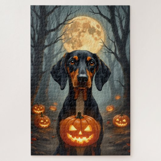 Treeing Walker Coonhound Gespenster Halloween Puzzle (Vertikal)