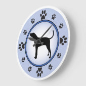 Treeing Walker Coonhound Große Wanduhr (Winkel)