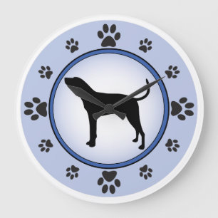 Treeing Walker Coonhound Große Wanduhr