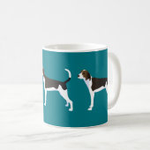 Treeing Walker Coonhound Grundzucht individuell an Kaffeetasse (VorderseiteRechts)