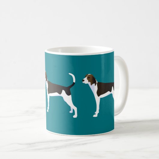 Treeing Walker Coonhound Grundzucht individuell an Kaffeetasse (VorderseiteRechts)