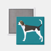 Treeing Walker Coonhound Grundzucht individuell an Magnet (Vorderseite/Rückseite)