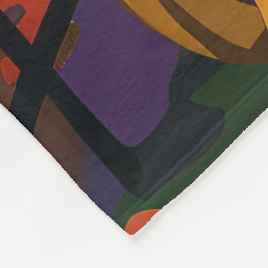 Treeing Walker Coonhound Halloween Hexenkürbis Fleecedecke (Ecke)