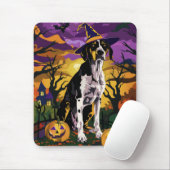 Treeing Walker Coonhound Halloween Hexenkürbis Mousepad (Mit Mouse)