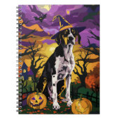 Treeing Walker Coonhound Halloween Hexenkürbis Notizblock (Vorderseite)