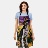 Treeing Walker Coonhound Halloween Hexenkürbis Schürze (Getragen)