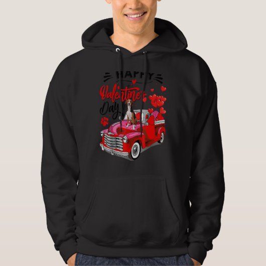 Treeing Walker Coonhound Happy Valentine's Day Cla Hoodie (Vorderseite)