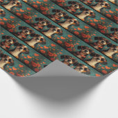 Treeing Walker Coonhound Heart Valentine's Day Geschenkpapier (Ecke)