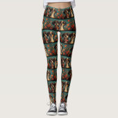 Treeing Walker Coonhound Heart Valentine's Day Leggings (Vorderseite)