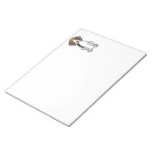 Treeing Walker Coonhound Hund Cartoon Notizblock (angewinkelt)