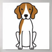 Treeing Walker Coonhound Hund Cartoon Poster (Vorne)