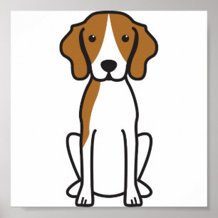 Treeing Walker Coonhound Hund Cartoon Poster