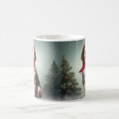 Treeing Walker Coonhound Hund in Schnee Weihnachte Kaffeetasse (Mittel)
