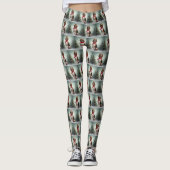 Treeing Walker Coonhound Hund in Schnee Weihnachte Leggings (Vorderseite)