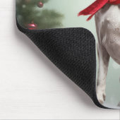 Treeing Walker Coonhound Hund in Schnee Weihnachte Mousepad (Ecke)